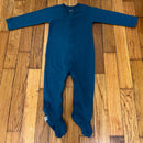PRE-OWNED - Land of Nod Blue Long Sleeve Footed Onesie Size 6 to 12 Months Style and Give Secondhand Shopping for Good
