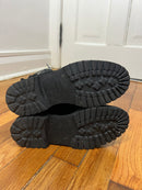 PRE-OWNED - Aquatalia Suede Black Moto Boot Size 5.5