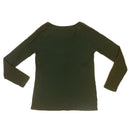 PRE-OWNED - Eddie Bauer Waffle Olive Green Long Sleeve Shirt