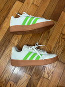 PRE-OWNED - Adidas Grand Court Alpha Sneakers Off/White/Lime/Gum Size 8.5