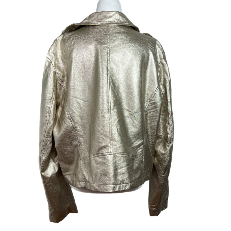 PRE-OWNED - Forever 21 Plus Size Metallic Moto Jacket