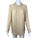 PRE-OWNED - The Kooples Beige Collared Button Down Shirt Size Small Style and Give Luxury Resale Shopping 