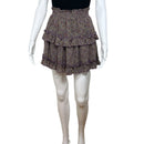 PRE-OWNED - Fanco Purple Ruffle Tiered Mini Skirt Size Small Style and Give Secondhand Shopping