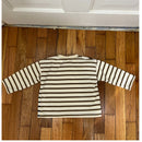 PRE-OWNED - ZARA Ivory Striped Long Sleeve Crew Neck Size 12 to 18 Months