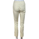 PRE-OWNED - Stouls Ivory Leather Pants Size Small