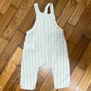 PRE-OWNED - ZARA Baby Boy Ivory Striped Boho Overalls Size 3 to 6 Months