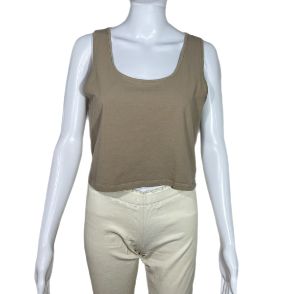 PRE- OWNED - H&M Tan Cropped Tank Top Size XL