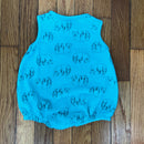 PRE-OWNED Cat & Jack Sleeveless Turquoise Elephant Onesie Size 6 to 9 Months