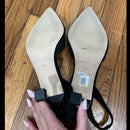 PRE-OWNED - Marc Fisher Black Slingback Pump with Crystal Details Size 6