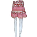 PRE-OWNED - Bell Pink Printed Mini Skirt Size S