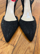 PRE-OWNED - Marc Fisher Black Slingback Pump with Crystal Details Size 6