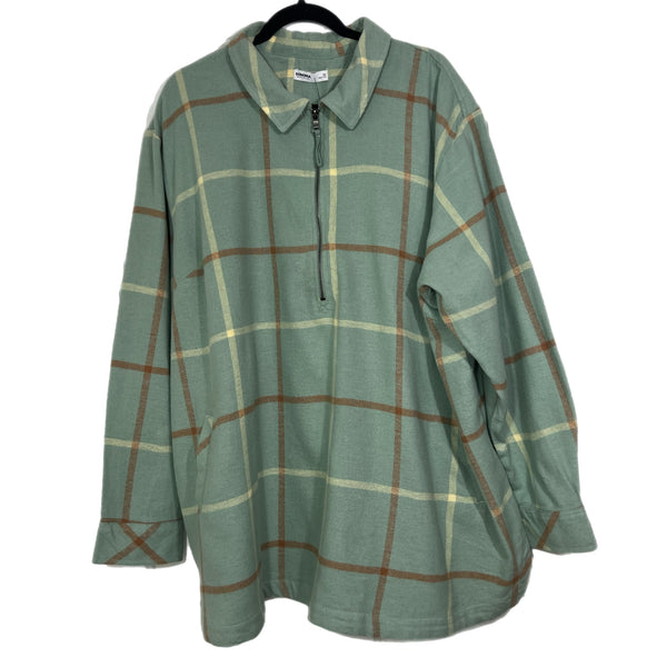 PRE-OWNED - Sonoma Good For Life Blue Plaid Pullover Tags Attached 3X secondhand Shopping Style and Give