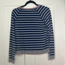 PRE-OWNED - Vineyard Vines Girls Navy Striped Bonjour St Barths Shirt Size L (14)
