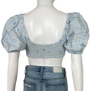 PRE- OWNED - Majorelle Blue Key West Top in Polly Gingham Size Small
