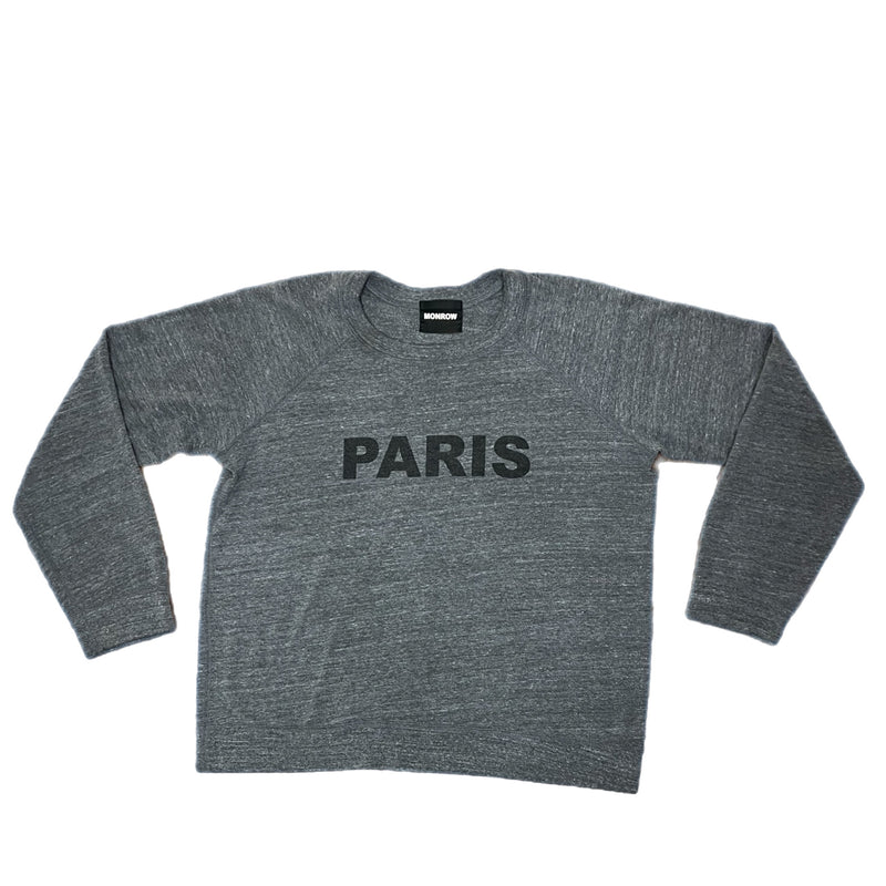 PRE-OWNED - Monrow Grey Paris Sweatshirt size small