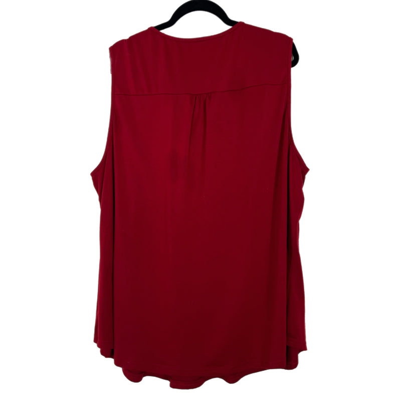 PRE-OWNED - Unbranded Plus Size Red Sleeveless Tank