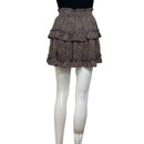 PRE-OWNED - Fanco Purple Ruffle Tiered Mini Skirt Size Small