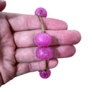 PRE-OWNED - Bangle by Bourbon and Boweties Pink Bead Bangle