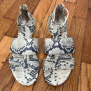 PRE-OWNED - Rachel Zoe Embossed Python Snakeskin Caged Sandals Size 6.5 Style and Give Luxury Secondhand Shopping 