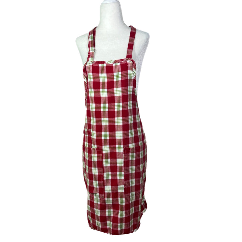 PRE- OWNED - Plaid Adjustable Aprons