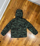 PRE-OWNED - GAP Green Camouflage Lightweight Jacket with Hood  Size Youth Medium