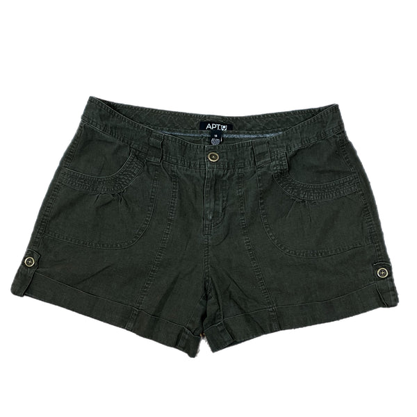 PRE-OWNED - Apt. 9 Green Linen Blend Cargo Short Style and Give - Shopping preloved 