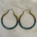 PRE-OWNED -Anthropologie Dipped Patina Hoops