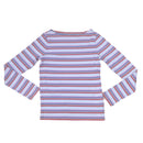 PRE-OWNED - Gap Long Sleeve Bateau Neck Pink Striped Shirt