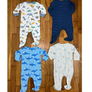 PRE-OWNED - Carter's Just One You Set of 4 Footed Onesies 6 Months