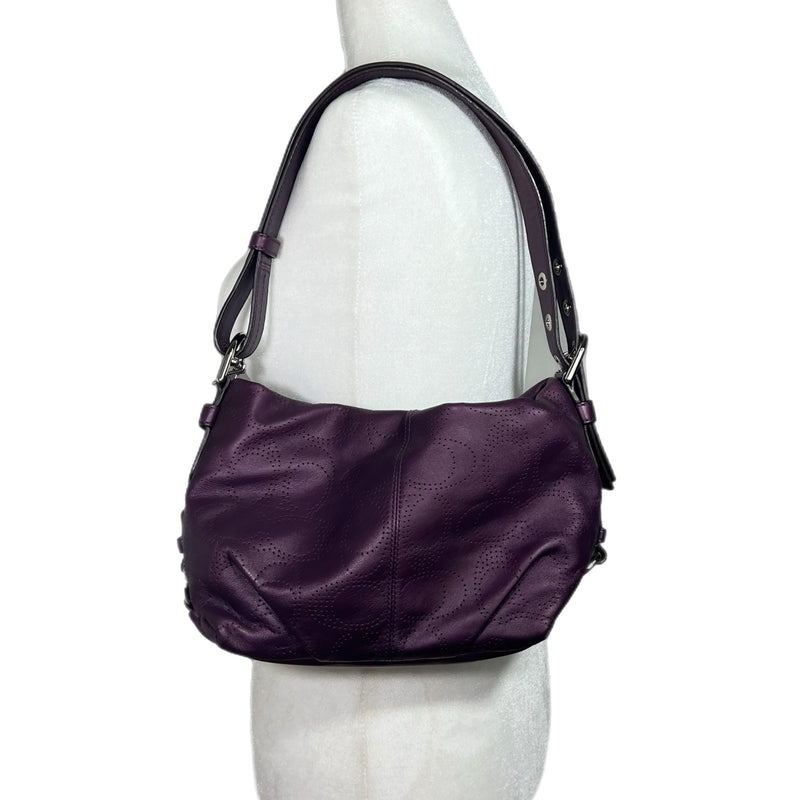 PRE-OWNED - Coach Purple Leather Handbag