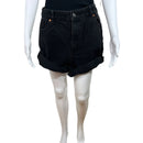 PRE-OWNED - H&M Black Denim Shorts Size 14 Style and Give Preloved Shopping