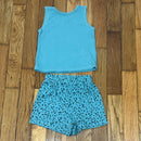 PRE-OWNED - Grayson Mini Green Sundays are for Dad Tank Top and Shorts Set - 6 to 9 Months