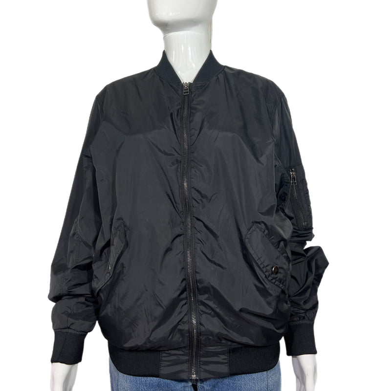 PRE-OWNED - H&M Black Bomber Jacket Size Small