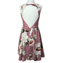 PRE-OWNED -  Speechless Mauve Floral V Neck Sleeveless Open Back Dress