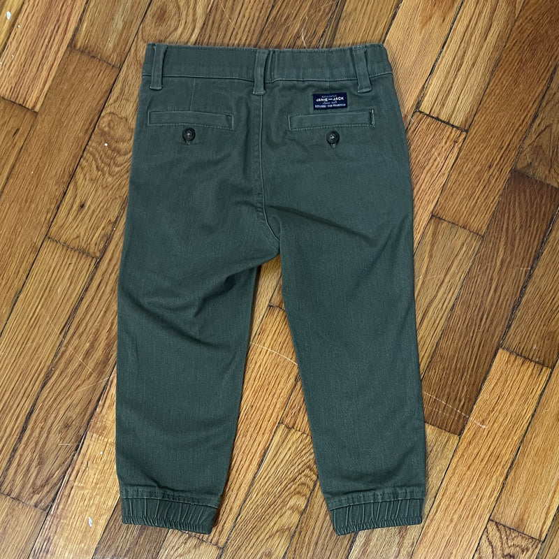 PRE-OWNED - Janie and Jack Olive Green Pants Size 2T