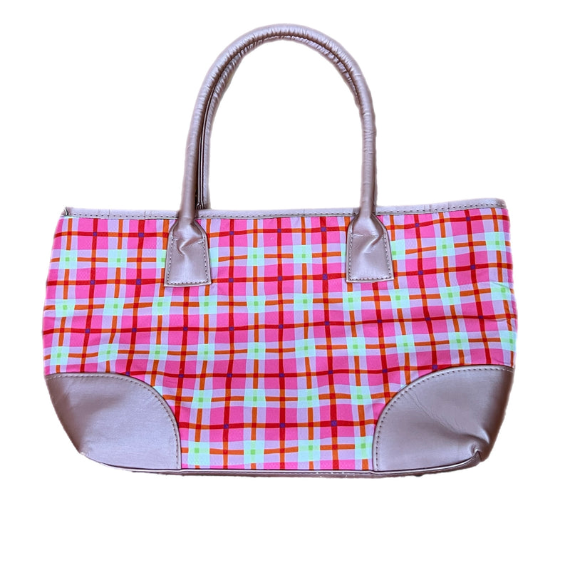 PRE-OWNED - Glove It Pink Plaid Santa Cruz Tote Bag - Tags Attached