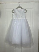 PRE-OWNED - David's Bridal Girls White Flower Girl or Communion Dress Size 2T Style and Give - Luxury Secondhand Shopping for Less