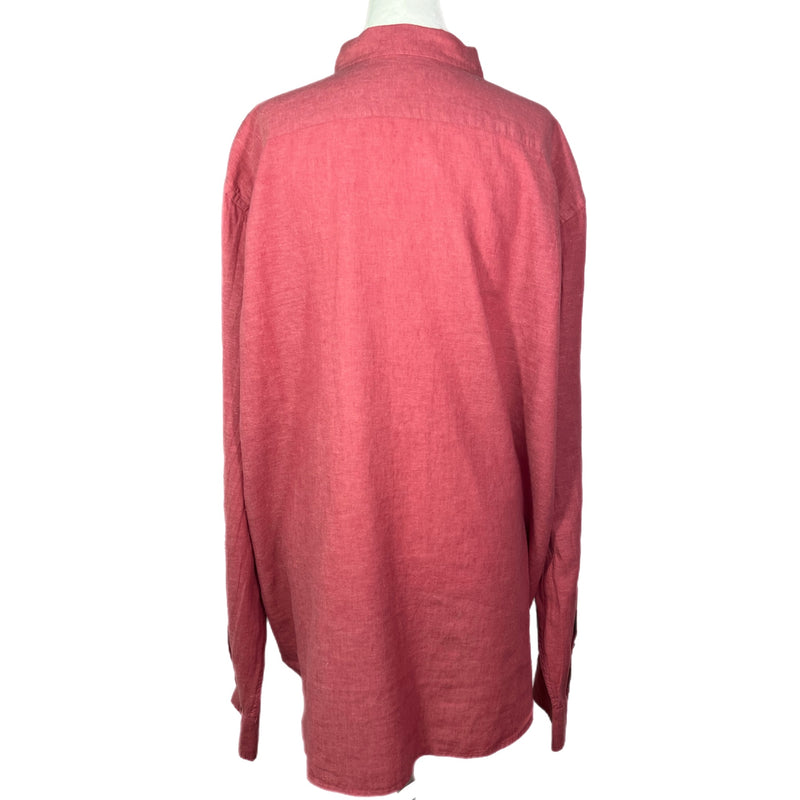 PRE-OWNED - Old Navy Long Sleeve Red Linen Everyday Shirt