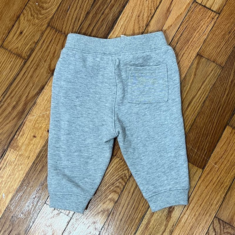 PRE-OWNED - Janie & Jack Boys Grey Striped Sweatpants - Size 3 to 6 months