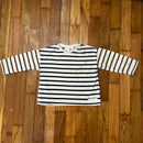 PRE-OWNED - ZARA Ivory Striped Long Sleeve Crew Neck Size 12 to 18 Months Style and Give Secondhand Shopping 