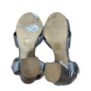 PRE-OWNED - TOPSHOP RADIANT Metallic Silver Sandals Size 37