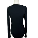 PRE-OWNED - Karlie Black Long Sleeve V Neck Bodysuit