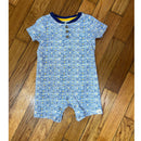 PRE-OWNED - Burt Bees Baby Boys' Blue Printed Romper - Size 6 - 9 Months Style and Give Secondhand Shopping for Good