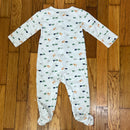 PRE-OWNED - Carter's Bulldozer Long Sleeve Footed Onesie 9 Months