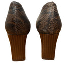 PRE-OWNED - Matt Bernson Brown Snakeskin Heels Size 6.5