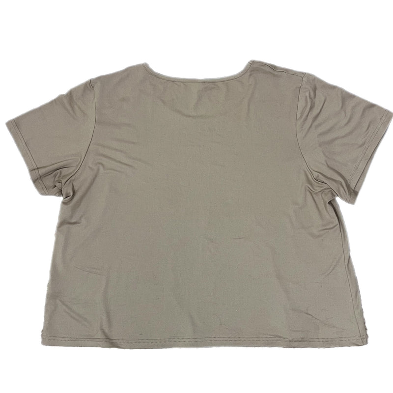 PRE-OWNED -  Women's Light Brown Heart Accent Short Sleeve T-Shirt