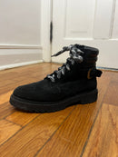 PRE-OWNED - Aquatalia Suede Black Moto Boot Size 5.5