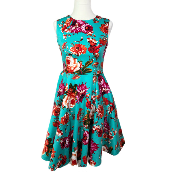 Preowned Kate Kasin Girls Floral Dress 11 to 12 years old