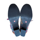 PRE-OWNED - Unbranded Floral Patterned Block Heel Lace up Ankle Boots