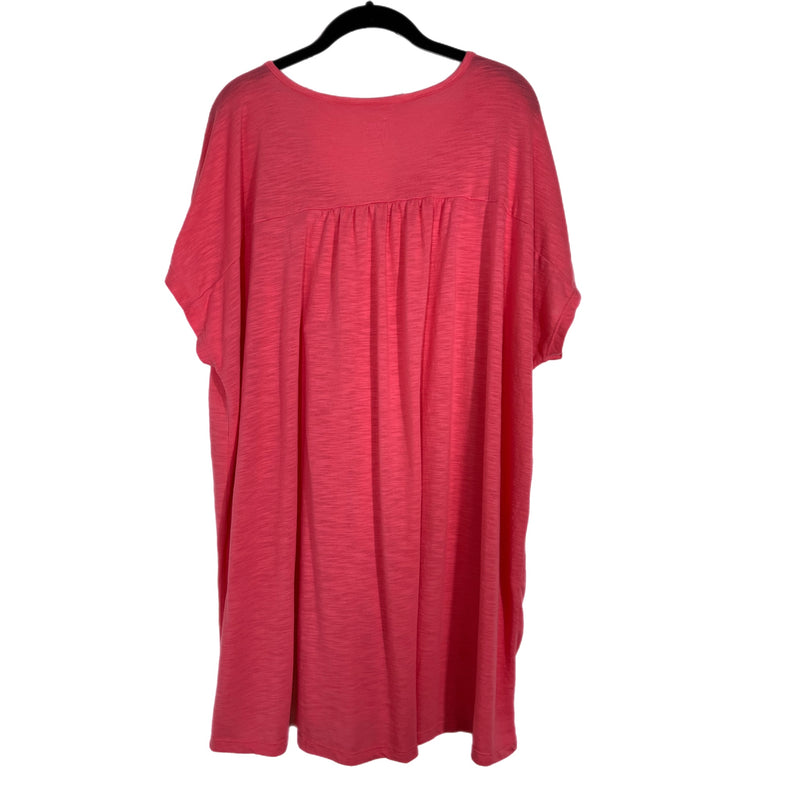 PRE-OWNED - JMS Just My Size Pink V Neck T-Shirt